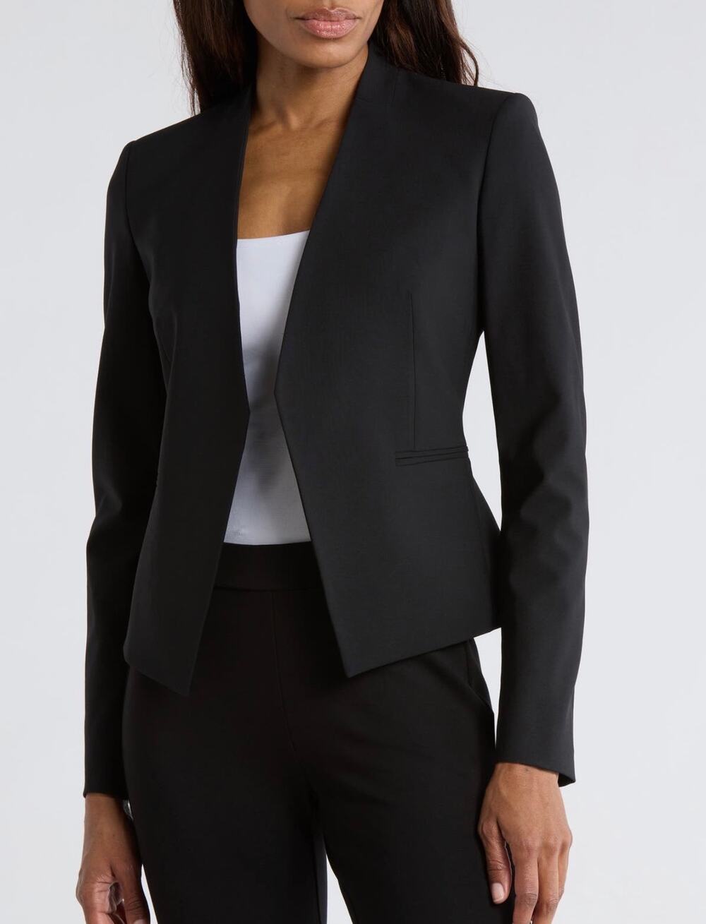 Theory Delaven wool blend black blazer size 12